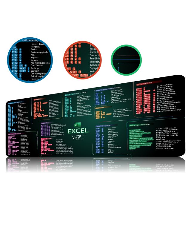 Excel Kısayol Mousepad